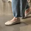 Zapatos de piel de vaca de primera capa para mujer que aumentan la altura, zapatos de vestir de corte bajo, nuevo modelo de otoño, piel genuina por dentro y por fuera, punta redonda, lazo, zapatos de vestir de tacón plano