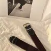 Cinturón Elástico de Lona Tejida para Pantalones para Mujer y Hombre Estilo Coreano de Gama Alta Versátil Casual Hebilla de Pin Cinturón al por Mayor