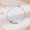 Colar artesanal de temperamento frio japonês e coreano Nike Jewelry com contas redondas MIYUKI de alta textura e corrente de clavícula tecida