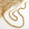 Tendencia de moda entrelazado Europeo y Americano exagerado hip-hop chicas sexys cadena gruesa Collar pulsera conjunto de joyería para mujer Venta al por mayor