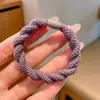 Cuatro Estaciones Alta Elasticidad Goma Tendón Audaz y Duradera Hecho a Mano Giro Anillo para el Cabello de Mujer Sin Daño al Cabello Cubierta de Cuero Cuerda para Atar Cola de Caballo Alta