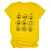 Amazon Wish comércio exterior transfronteiriço estação europeia moda solta feminina casual 9 abóbora gola redonda manga curta camiseta
