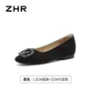 Sapatos rasos ZHR versáteis para uso diário para mulheres, novo modelo de outono 2026, deslumbrantes com strass, perfeitos para combinar com saias, adequados para o trabalho