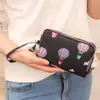 Bolsa de Celular Três Camadas Estampada da Moda, Carteira Longa, Clutch Horizontal, Porta-Moedas Portátil, Bolsa de Mão Que Cabe um Celular Grande