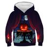 Sudaderas de Otoño Cabeza de Calabaza de Halloween Sudaderas con Estampado 3D Niños Niñas Sudaderas con Capucha Pulóver Tops Moda Infantil