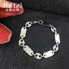 En stock de fábrica Venta caliente transfronteriza Cadena hecha a mano Moda Collar atmosférico Cadena imperial Frijol de agujero grande Cadena de acero inoxidable Gosline