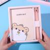 Bloco de Notas Estilo Fofo Capa Dura Caseira Desenho Animado com Caneta Caderno Caixa de Presente Conjunto Exquisito Infantil Caixa Bloco de Notas Personalização