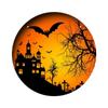 Espejo cruzado Corona de libélula Decoración de Halloween Acrílico colorido Creativo Redondo Colgante de pared para el hogar Decoración de pared