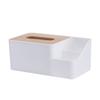 Caixa de Tecido Creative Multifuncional de Bambu e Caixa de Papel de Madeira com Ranhura de Armazenamento