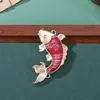 Pingente de Brocado da Dinastia Song com Peixe Koi Bordado Dupla Face Presentes Culturais e Criativos Broche para Hanfu Qipao Acessórios de Joias Semi-Acabados Venda por Atacado