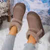 Botas de nieve cálidas y extremas transfronterizas nuevas para mujer, botines cortos de felpa engrosada, zapatos de algodón, plataforma impermeable antideslizante, talla grande, comercio exterior para mujer