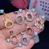 Joyería de Piedras Preciosas de Colores, Chapado en Plata 925 con Oro de 18K, Monturas de Colgante que Se Pueden Usar para Montar Varias Piedras Sueltas, Se Puede Personalizar Según Tu Diseño
