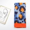 Bufanda de seda con estampado de leopardo y dunas transfronterizas de comercio exterior, de satén y algodón, suave al tacto, larga, para primavera y otoño.