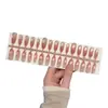 Cuentas de Cristal Degradado Rosa 30 Piezas Ojo de Gato Nuevo Estilo Puntas de Uña Pre-hechas Venta al por Mayor Uñas Portátiles Ojo de Gato