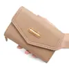 Carteira curta feminina de moda premium, novo estilo, porta-cartões com múltiplos compartimentos, bolsa para documentos, porta-moedas com zíper, bolsa de mão
