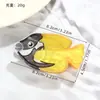 Diseño de Nicho Exquisito Pinza para el Cabello de Garra de Tiburón Acrílica Pasador con Forma de Pez de Dibujos Animados Lindo Pinza para el Cabello de Animal Marino