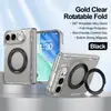 Concha e película integradas, adequado para suporte rotativo iPhone Duo, capa de telefone magnética de 360 graus, capa protetora dobrável Apple, para vendas transfronteiriças