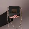 Riñonera de Moda Transfronteriza Europea y Americana con Cinturón para Mujer, Decoración de Bolso Cuadrado Pequeño con Cadena, Adecuado para Combinar con un Blazer, Bolso Cruzado, Cinturón de Cuero