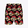 Temu Transfronteiriço 2025 Verão Masculino Shorts Hawaiian de Praia Largos Tamanho Europeu Amazon Calças Casuais de Cinco Pontos para Homens