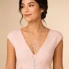 Collar de moda europeo y americano, cadena de bolas de doble capa, colgante de cruz colgante, popular para fotografía callejera, collar largo para mujer, ventas directas de fábrica