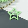 Pasador de color dopamina para niña, tarjeta para el pelo de estrella de cinco puntas para niños, pin BB de color caramelo, clip para accesorios de pelo de color macarrón