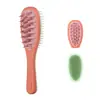 Cepillo de Champú Doble Cara Transfronterizo Nuevo Mango de Correa de Dientes de Nylon de Silicona para Masaje del Cabello Cuero Cabelludo Cepillo Masajeador de Doble Uso