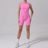 Venta Caliente Transfronteriza LULU Mismo Estilo Color Cruzado Ajustado Traje Todo en Uno Deporte Fitness Belleza Espalda Traje Deportivo de Fitness