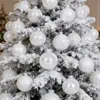 Bolas Decorativas Navideñas Transparentes de Colores Huecas Transfronterizas Bolas Redondas Transparentes Sopladas al Vacío Adornos para Árbol de Navidad al por Mayor En caja