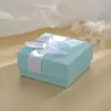 Caja de Regalo para Joyería Azul Huevo de Petirrojo Caja Decorativa Caja de Joyería con Lazo Azul Acuamarina Caja de Almacenamiento Caja de Regalo