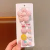 Horquilla para el pelo para niña, pequeña y bonita, con flores de verano, accesorios para el pelo para niña