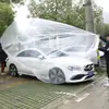 Ropa desechable para coche, protector solar y parasol, impermeable, de plástico transparente, funda universal simple para coche, funda para coche con pintura en aerosol, funda antipolvo