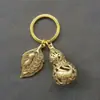 Chaveiro Pingente de Liga de Cobre Vintage Mais Vendido com Design de Cabacinha Dupla Vazada, Estilo Étnico Chaveiro Artesanal Presente para Homens e Mulheres