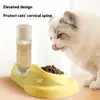 Bebedouro e Comedouro Automático 2 em 1 para Pets com Garrafa Plástica e Tigelas Removíveis de Aço Inoxidável Suprimentos para Pets