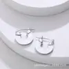 Pendientes de Aro Transfronterizos Europeos y Americanos con Concha Marina Natural Cortada en Forma de Abanico Incrustados en Oro y Plata Pendientes de Doble Cara para Mujer
