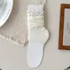 Calcetines tipo ballet que cubren el pie con volantes y malla, transpirables, delgados estilo verano, uniforme JK, adelgazantes, calcetines de medio dedo para usar afuera