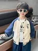 Ropa para niños para niños, chaqueta de béisbol para primavera y otoño, chaqueta deportiva casual estilo coreano para niños, ropa exterior para niños pequeños, venta al por mayor de comercio exterior