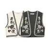 Comercio Exterior al por mayor Ropa de Mujer Estilo Europeo y Americano Transfronterizo Aliexpress Nuevo Zra Punto de Venta Chal de Punto Bordado a Cuadros