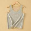 Colete Térmico Infantil, Classe A, Novo Estilo Outono e Inverno, Roupa Íntima Espessada, Colete Justo, Jaqueta Sem Mangas de Seda e Caxemira para Crianças Mais Velhas