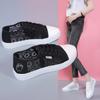 2024 Verano Nuevo Encaje Transpirable Zapatos Blancos Zapatos de Estudiante Estilo Coreano Zapatos de Lona de Malla Zapatos Planos Dropshipping