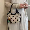 Bolso Único de Lunares para Mujer, Bolso Tote Pequeño Exquisito y Moderno, Bolso de Hombro Versátil Nueva Moda 2026, Bolso Cubo Personalizado