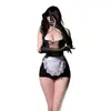 Guanyun Rasgável Fofo Conjunto de Renda Transparente Seios à Mostra Uniforme Sedutor Roupa Íntima Sexy Nádegas à Mostra Uniforme de Empregada
