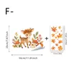 Bosque de Arce Otoñal Noche Mascota Linda Planta Serie de Diseños Pegatinas Electroestáticas Transparentes para Ventana Pegatinas Decorativas para Ventana Venta al por Mayor