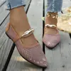2026 Verano Nuevo Comercio Exterior Tallas Grandes Mujer Casual Cómodo Hueco Suela Plana Suave Sandalias de Caminar para el Trabajo al Aire Libre Venta al por Mayor