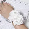 Produtos de Casamento Amados Flor de Pulso para Casamento Noiva de Casamento Madrinha Irmãs Flor de Mão Estilo Coreano Flor de Pulso de Tecido Flor de Mão