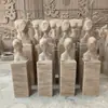 Escultura de Chão Abstrata em Forma Humana, Figura Artística de Fibra de Vidro com Acabamento em Areia para Decoração de Lobby de Hotel e Escritório de Vendas