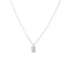 Colar Quadrado Totalmente Cravejado com Diamante em Prata de Lei S925 Banhado a Ouro 18K para Mulheres, Versátil, Luxo Leve, Nicho, Alto Padrão, Corrente de Clavícula para o Dia a Dia