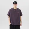Camiseta de Manga Corta Estampada de Peso Pesado Estilo Americano de Gama Alta para Hombre, Nueva Tendencia Verano 2026 Marca Ajuste Holgado Talla Grande Cuello Redondo