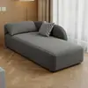Chaise longue de lujo subsidiado para balcón, dormitorio, sofá perezoso de cuero, tumbona de belleza de hotel, silla de celebridad de internet, color toffee, algodón