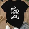 Transfronteiriça [Camiseta de Algodão Tamanho Europeu] Ucrânia Olya Não Presente Moda Feminina Manga Curta Branco Vermelho Cinza Escuro