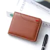 Portatarjetas Multi-Ranura Transfronterizo, Nuevo Estilo Vertical de PU para Hombre, Cartera Mini Compacta de Gran Capacidad